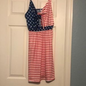 Sundress perfect for July 4th, stars & stripes